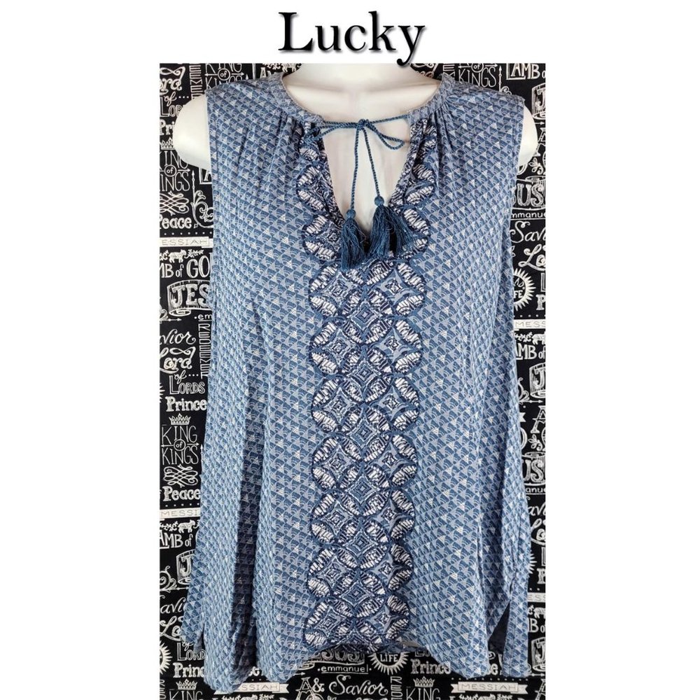 🦋Lucky BOHO Sleeveless Shirt Size Medium